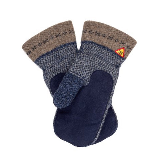 Skaftö Pattern Suede Palm Swedish Mittens By Ojbro Vantfabrik