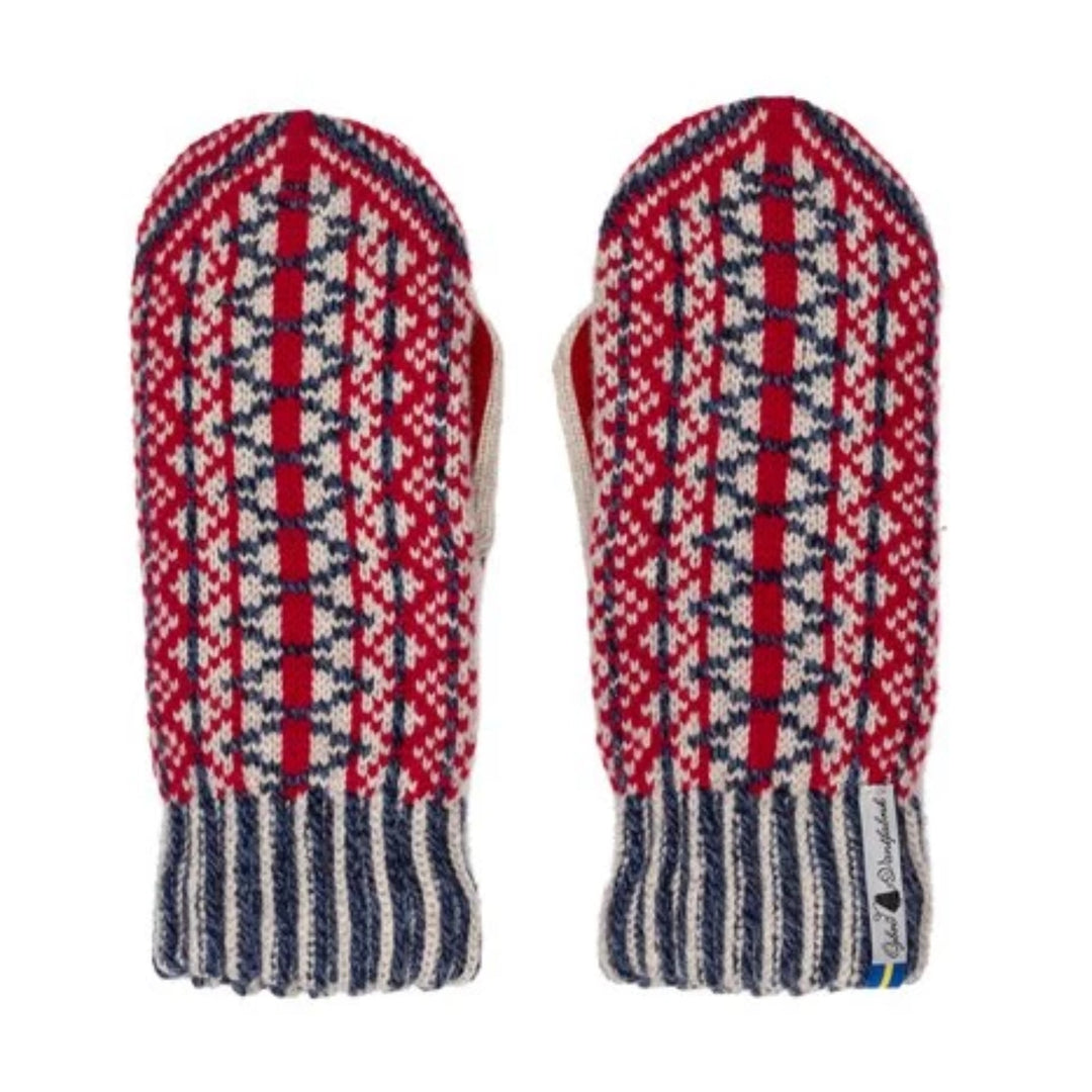 Lycksele Pattern Suede Palm Swedish Mittens By Ojbro Vantfabrik
