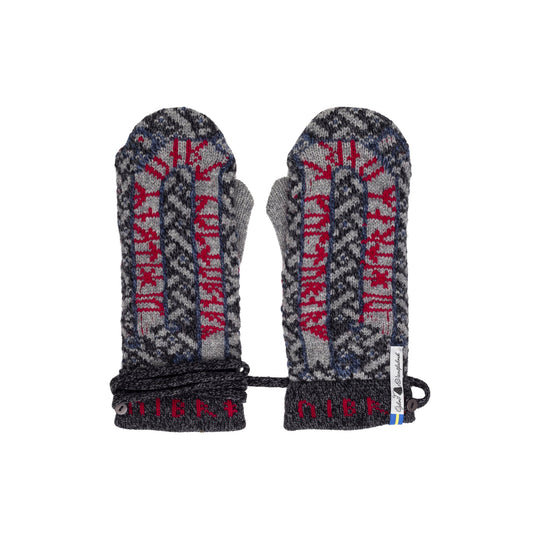 Futhark Pattern Swedish Mittens By Ojbro Vantfabrik
