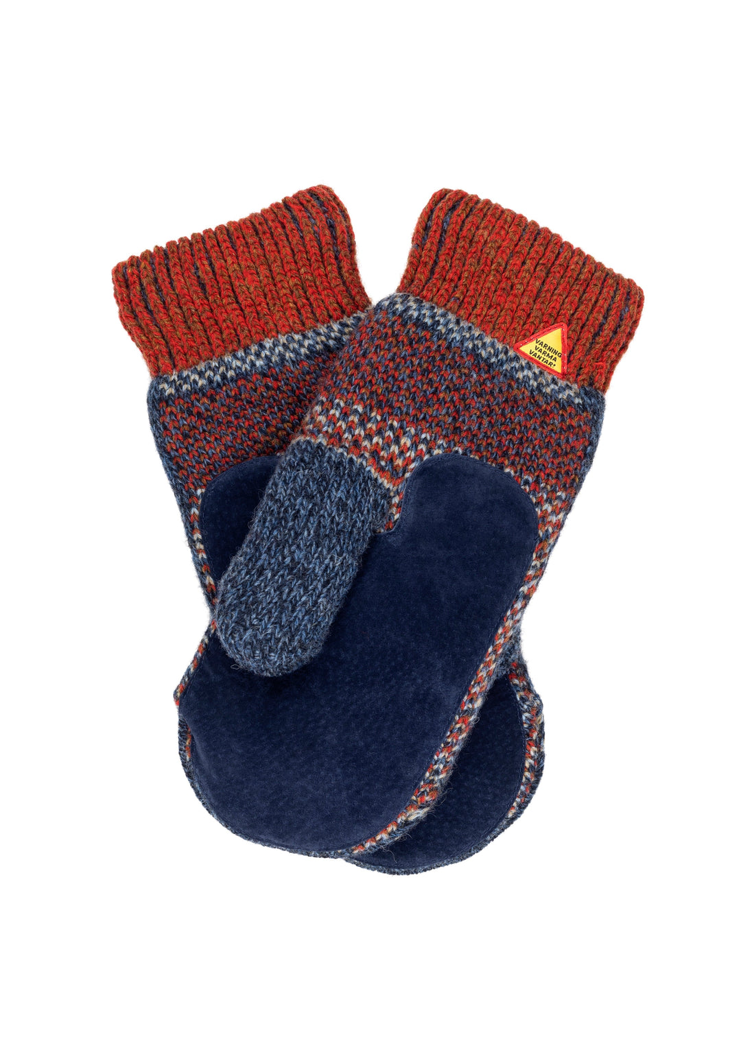 Scania Pattern Suede Palm Swedish Mittens By Ojbro Vantfabrik