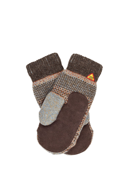 Scania Pattern Suede Palm Swedish Mittens By Ojbro Vantfabrik