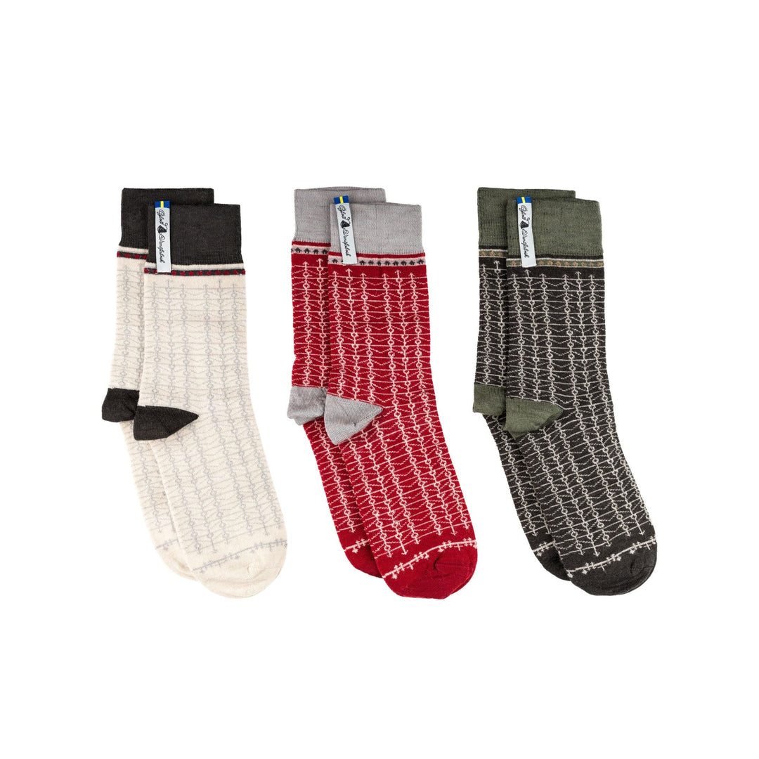 High Ankle Merino Socks- Selma Set By Ojbro Vantfabrik - 3 Pack