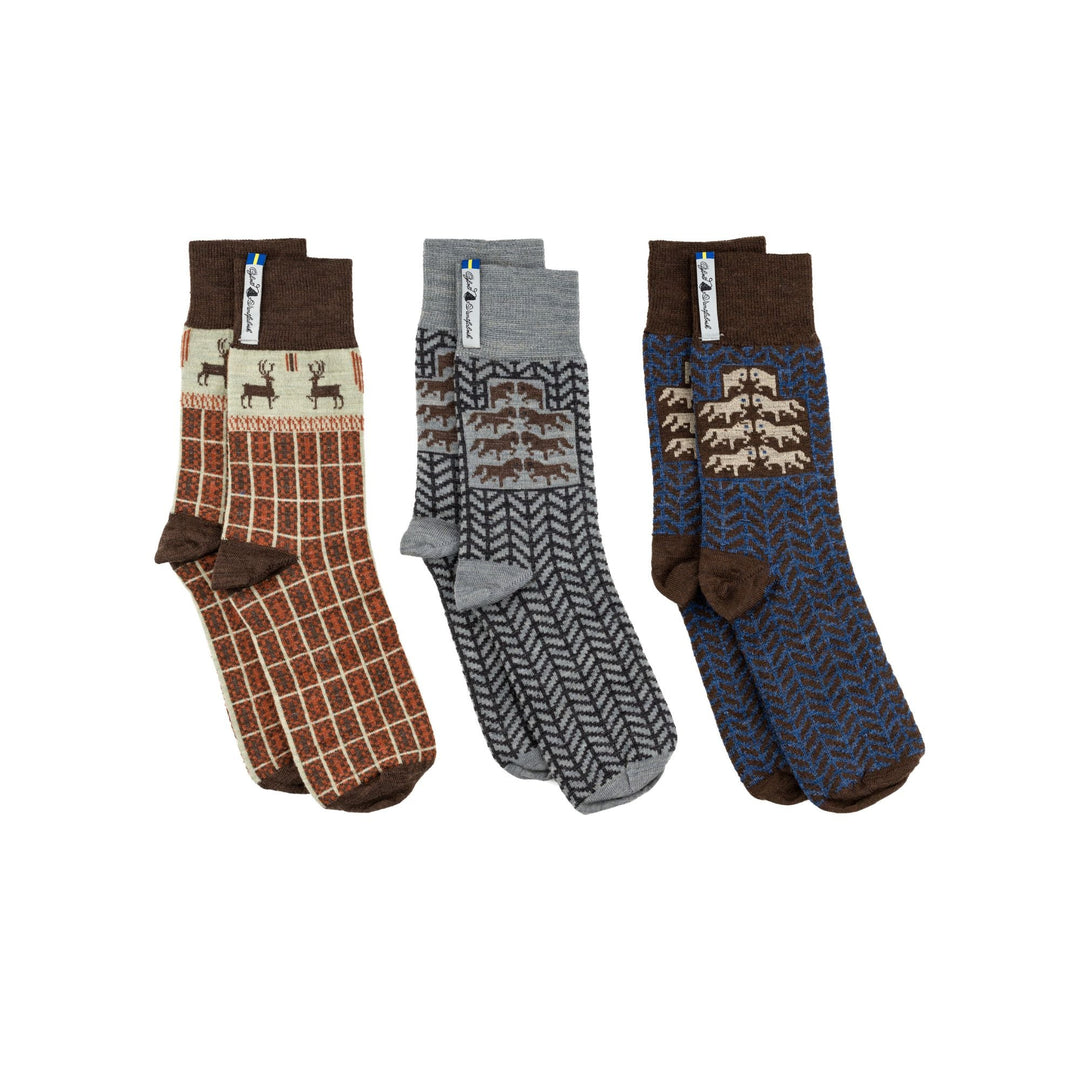 High Ankle Merino Socks- Sonya Set By Ojbro Vantfabrik - 3 Pack