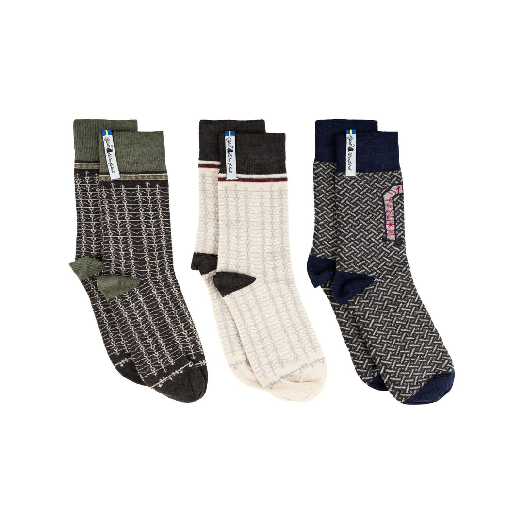 High Ankle Merino Socks- Kenny Set By Ojbro Vantfabrik - 3 Pack