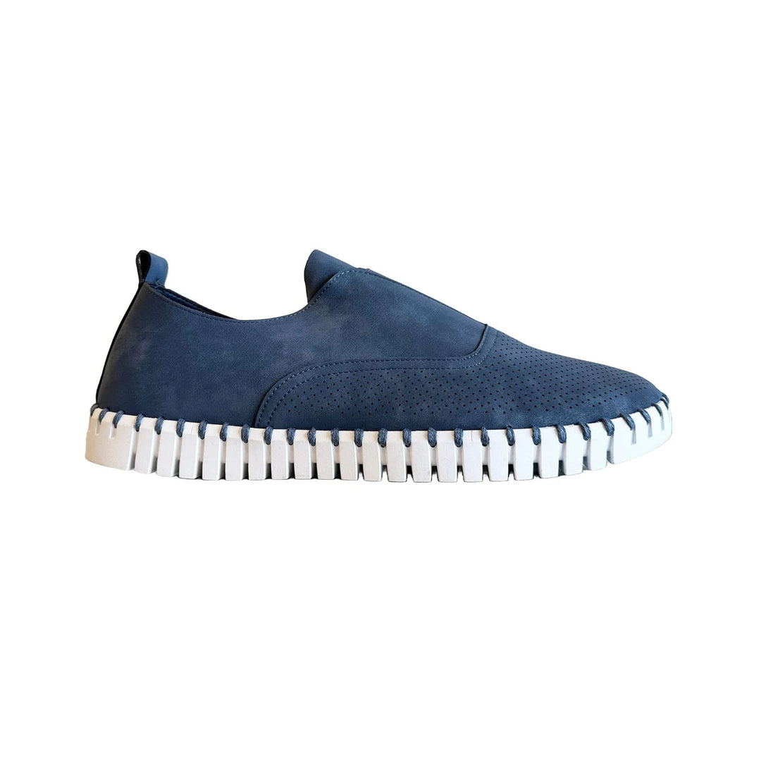 Tulip 148 Flat Loafer Shoe - Blue/Greyness/White