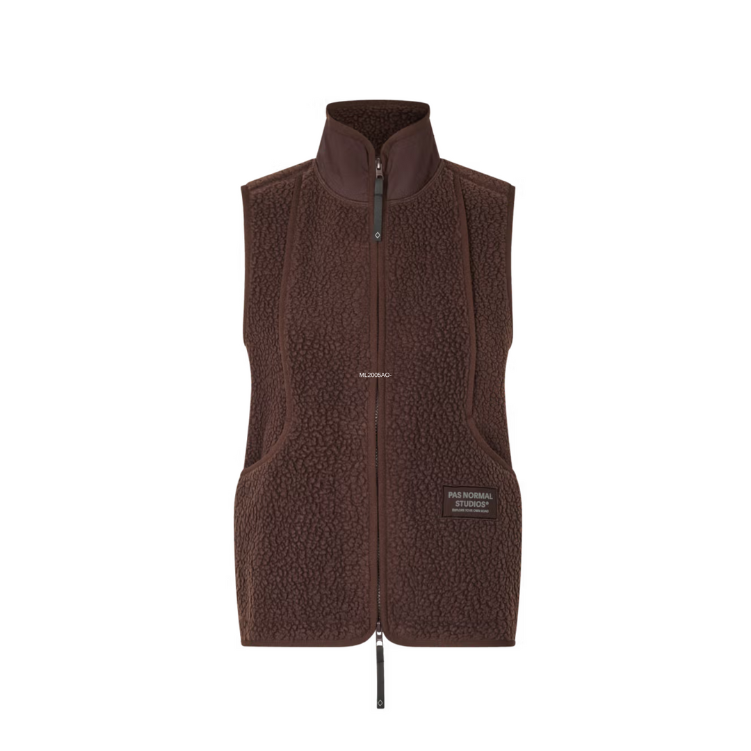 Women's Off-Race Pile Fleece Vest By Pas Normal Studios