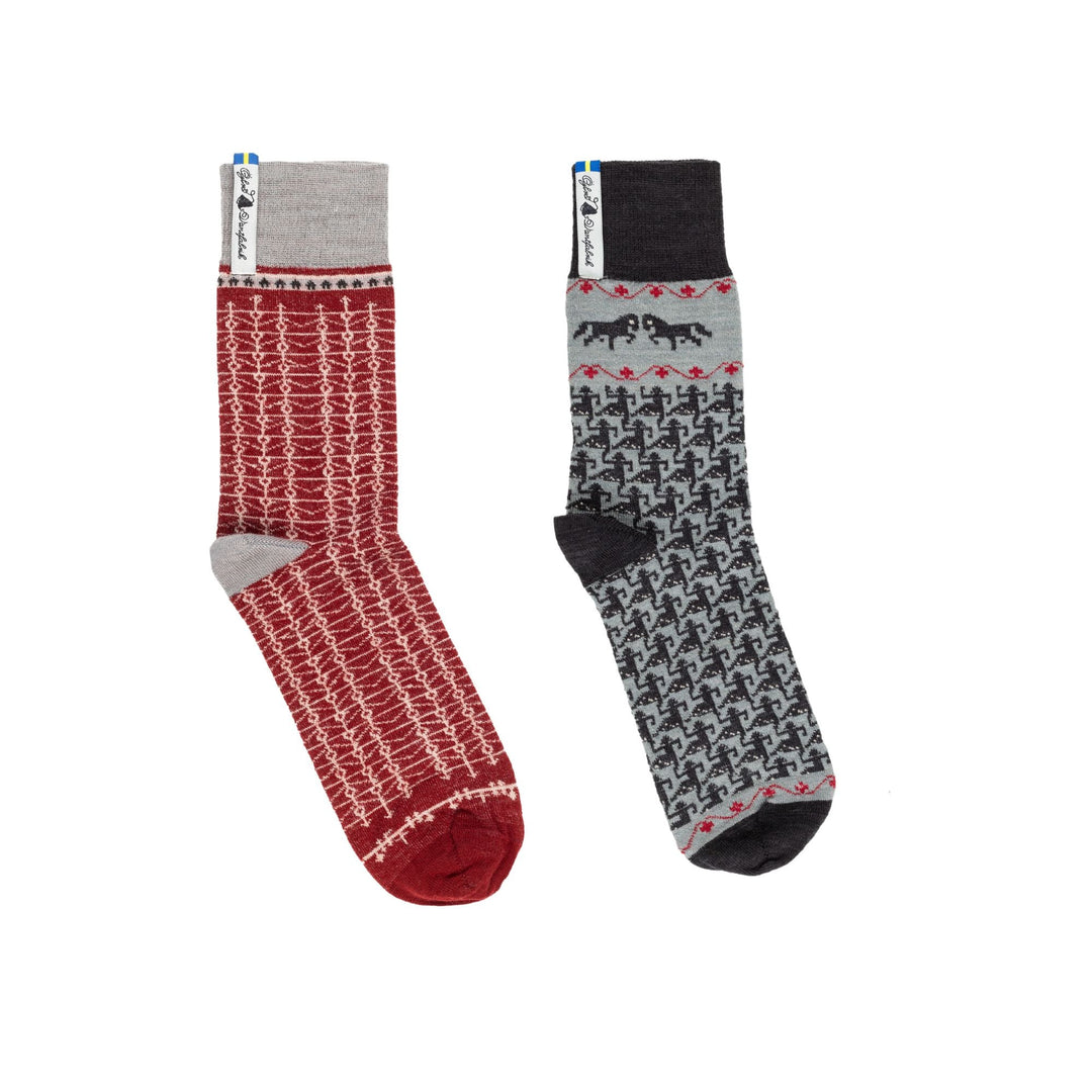 High Ankle Merino Socks- Eva Holiday Pattern By Ojbro Vantfabrik - 2 Pack