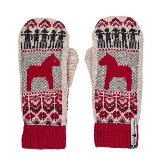 Dalarna Pattern Swedish Mittens By Ojbro Vantfabrik
