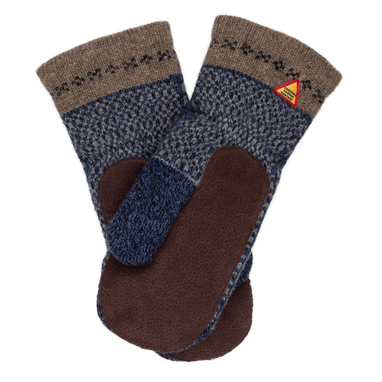 Skaftö Pattern Suede Palm Swedish Mittens By Ojbro Vantfabrik