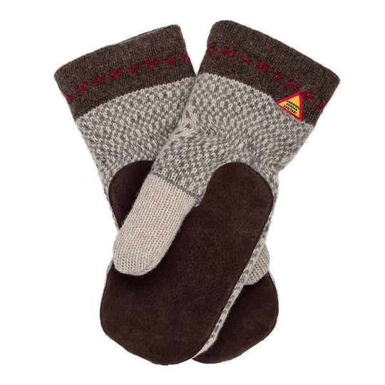 Skaftö Pattern Suede Palm Swedish Mittens By Ojbro Vantfabrik