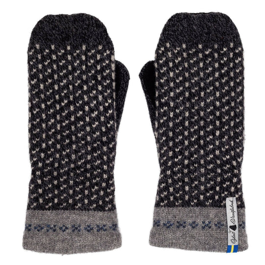 Skaftö Pattern Suede Palm Swedish Mittens By Ojbro Vantfabrik