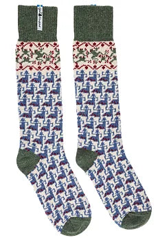 Below Knee Wool Socks - Ringdans Pattern By Ojbro Vantfabrik