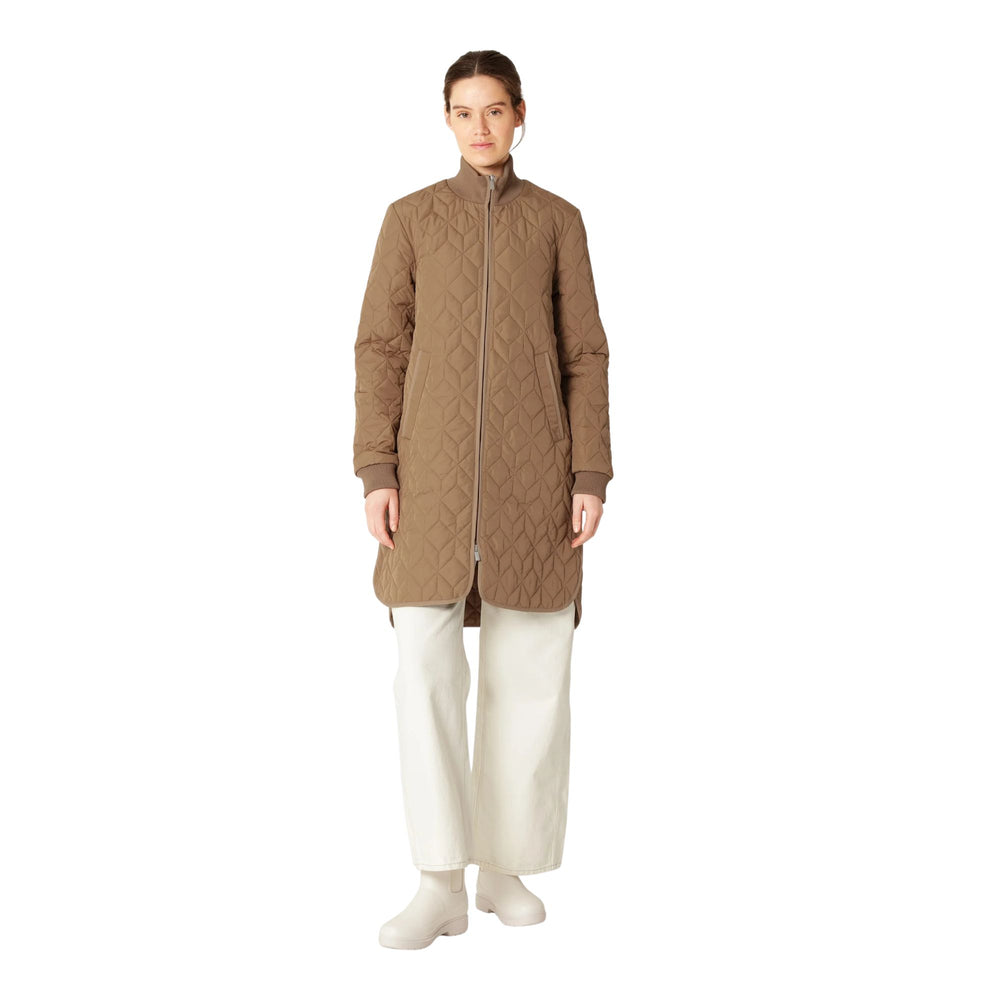 Padded Quilt Coat - Mocca-By Ilse Jacobsen