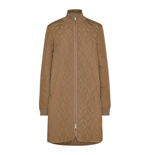Padded Quilt Coat - Mocca-By Ilse Jacobsen