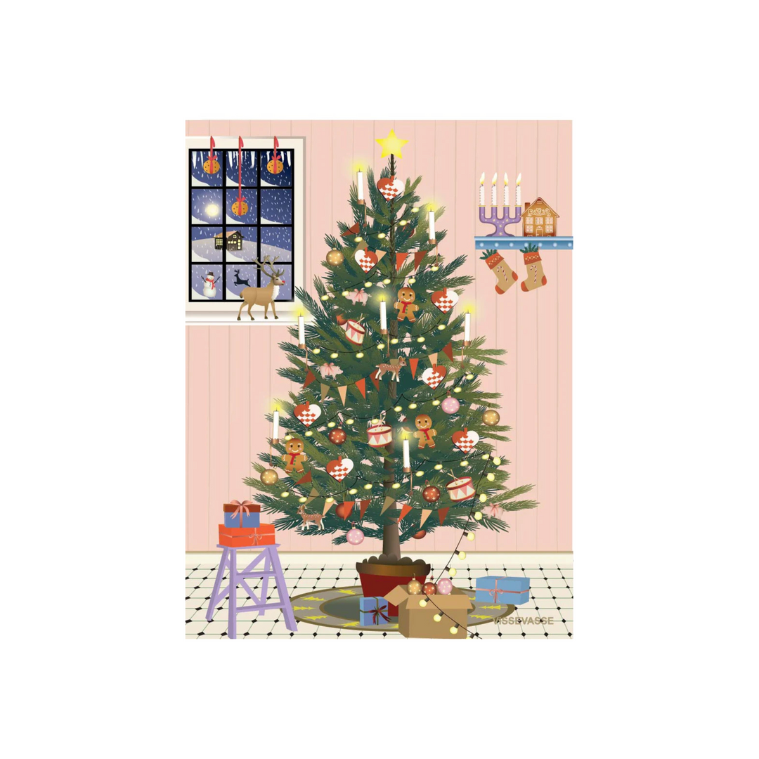 Glowing Christmas Tree - mini card / gift tag