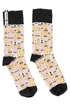 High Ankle Merino Socks- Gamla Stan Pattern By Ojbro Vantfabrik